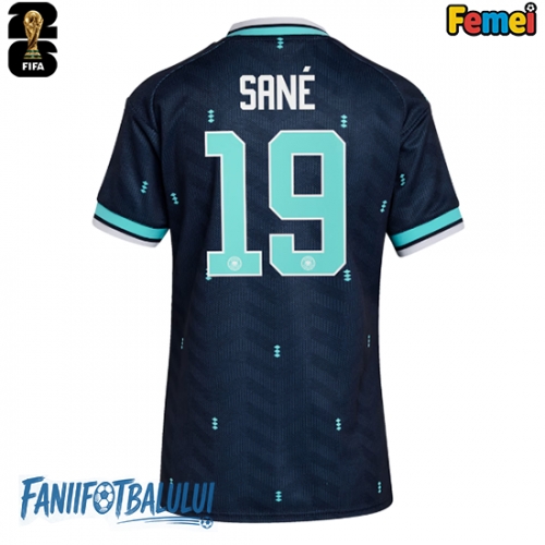 Germania Leroy Sane #19 Echipament de Fotbal Replică Mondial 2026 Femei Deplasare Germania Leroy Sane #19 Echipament de Fotbal Replică Mondial 2026 Femei Deplasare